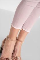 7 For All Mankind Ankle Skinny With Raw Hem In Mauve