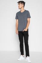 7 For All Mankind Luxe Sport Paxtyn Skinny With Clean Pocket In Black