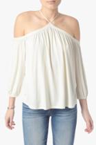 7 For All Mankind Off The Shoulder Tie Neck In Natural