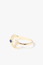 7 For All Mankind Star Moon Open Ring In Gold