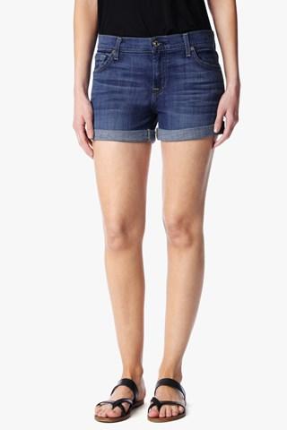 7 For All Mankind Relaxed Mid Roll Up Short In Brilliant Broken Twill