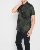 7 For All Mankind Men's Short Sleeve Camo Print Shirt In Tonal Camo