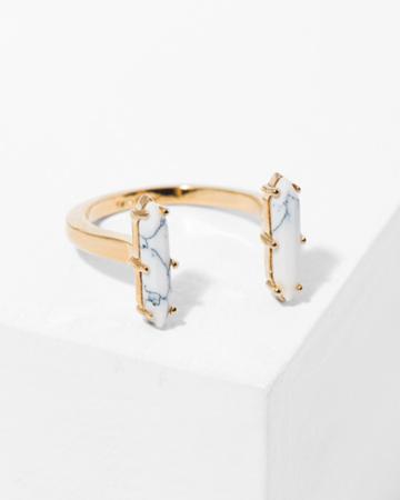7 For All Mankind Wanderlust + Co Athena Cuff Ring In Gold