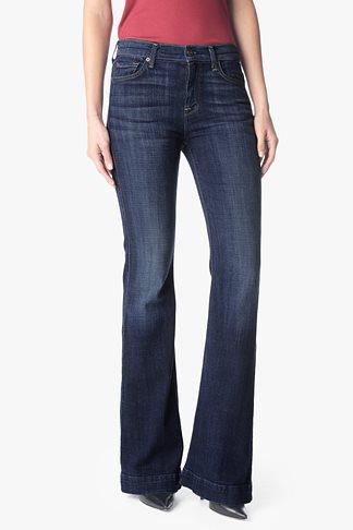 7 For All Mankind Ginger Flare Leg Trouser In Royal Broken Twill