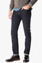 7 For All Mankind Stretch Selvedge Slimmy Slim Straight With Split Seam Pocket In Dark Indigo