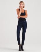 7 For All Mankind Women's B(air) Denim High Waist Skinny In Blue Black River Thames