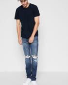 7 For All Mankind Men's Paxtyn Skinny With Clean Pocket In Indigo Blowout