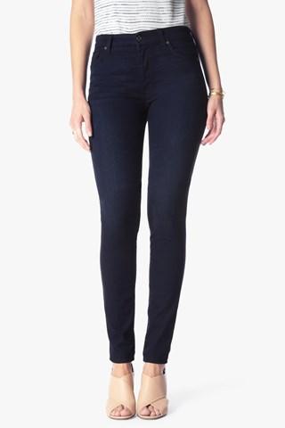 7 For All Mankind B(air) Denim High Waist Skinny In Blue Black River Thames