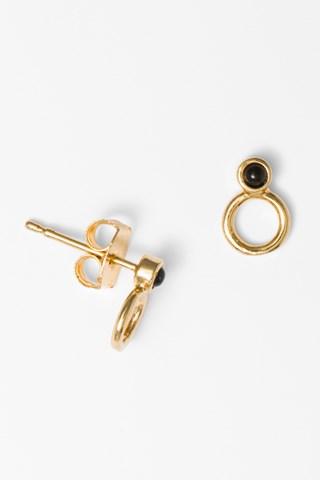 7 For All Mankind Avery Earrings In Onyx