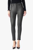 7 For All Mankind High Waist Knee Seam Ankle Skinny In Charcoal Crackle