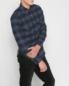 7 For All Mankind Men's Long Sleeve Western Shirt In Navy