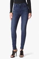 7 For All Mankind The High Waist Skinny In Crushed Blue Black