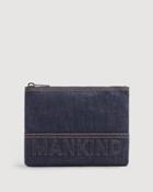 7 For All Mankind Small Mankind Clutch In Denim