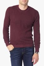 7 For All Mankind Crewneck Sweater In Burgundy