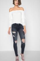 7 For All Mankind The Skinny With Destroy In Vintage Noir