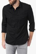 7 For All Mankind Long Sleeve Ultimate Shirt In Black
