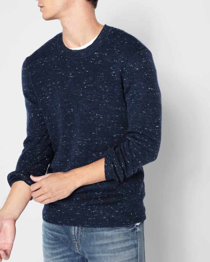 7 For All Mankind Men's Nep Crewneck Sweater In Navy