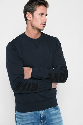 7 For All Mankind Rise Above Crewneck Sweatshirt In Navy
