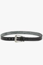 7 For All Mankind Taos Leather Belt In Black