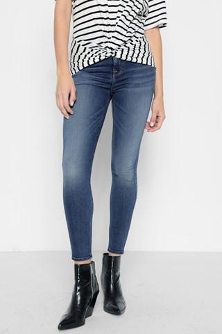 7 For All Mankind B(air) Denim Aubrey Super High Waist Ankle Skinny In Vintage Dusk