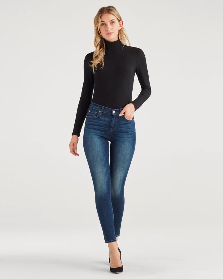 7 For All Mankind Women's High Waist Ankle Skinny In Moreno