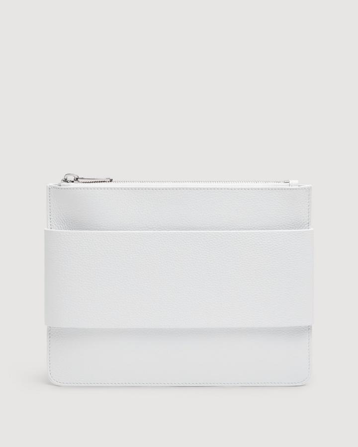 7 For All Mankind Women's Mankind Clutch In White