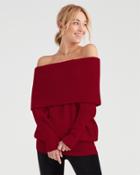 7 For All Mankind Women's Pullover Sweater In Burgundy