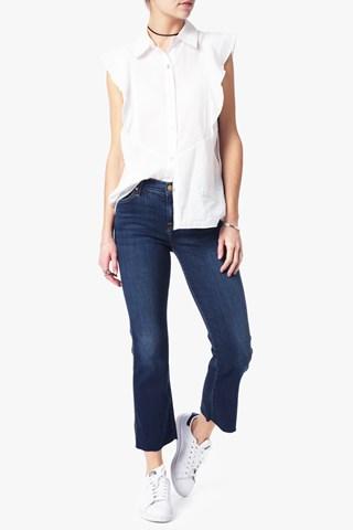 7 For All Mankind Cropped Boot With Raw Hem In Duchess