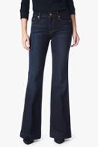 7 For All Mankind Slim Illusion Ginger Flare Leg Trouser With Pressed Crease In Dark Madrid Night