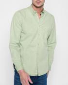 7 For All Mankind Men's Long Sleeve Stone Washed Shirt In Agave