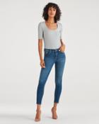 7 For All Mankind Women's Anle Skinny In Authentic Blue Malmo