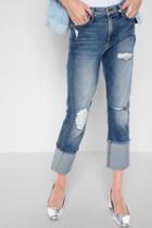 7 For All Mankind Fashion Boyfriend With Wide Cuff In Vintage Air Classic