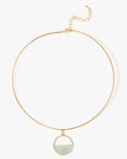7 For All Mankind Women's Wanderlust + Co Semi Circle Choker In Mint And Gold