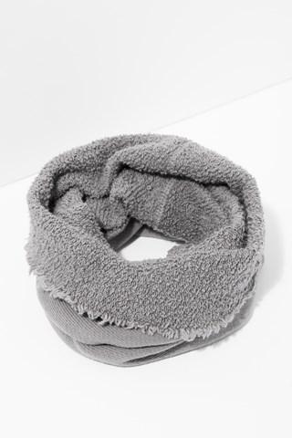 7 For All Mankind Poodle Tube Scarf In Heather Grey