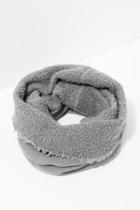 7 For All Mankind Poodle Tube Scarf In Heather Grey