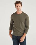 7 For All Mankind Men's Cashmere Crewneck In Army