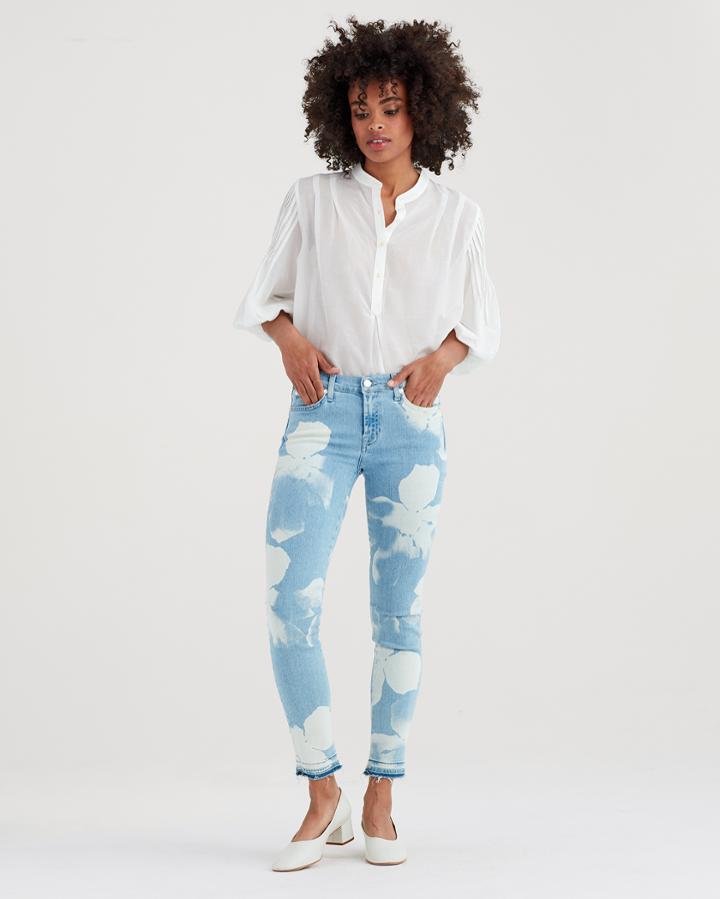 7 For All Mankind Ankle Skinny In Vintage Bloom