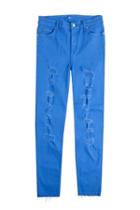 7 For All Mankind High Waist Ankle Skinny In Ultra Marine