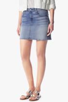 7 For All Mankind Mini Pencil Skirt In Santorini Light Aqua