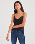 7 For All Mankind Cowl Neck Tank In Jet Black