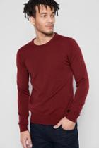 7 For All Mankind Cashmere Crewneck Sweater In Burgundy