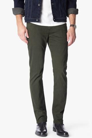 7 For All Mankind Luxe Performance Sateen The Straight In Twig Green