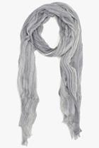7 For All Mankind Subtle Luxury Textured Scarf In Light Grey
