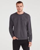 7 For All Mankind Paneled Terry Sweatshirt In Old Black