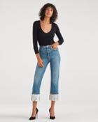 7 For All Mankind Women's Luxe Vintage Sequin Boyfriend Jean In Muse
