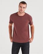 7 For All Mankind Men's Short Sleeve Vintage Tee In Dark Burgundy