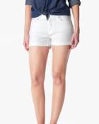 7 For All Mankind Women's Roll Up Short In Clean White