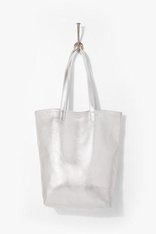 7 For All Mankind Baggu Basic Tote In Silver
