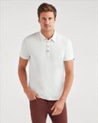 7 For All Mankind Men's Short Sleeve Polo In White