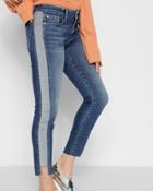 7 For All Mankind Women's Ankle Skinny With Reverse Step Side Panel In Mojave Dusk